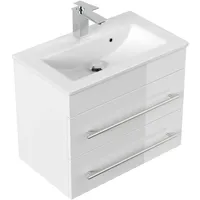 Posseik Badmöbel Portus 600 SlimLine Weiß Hochglanz