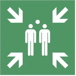 schilderfabrikation moedel gmbh Rettungszeichen Sammelstelle 40 x 40 cm Aluminium