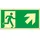 moedel - warnen-sichern-kennzeichnen Hinweisschild Notausgang rechts aufwärts 29,7 x 14,8 cm Grün