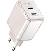 FELIXX Premium 30W Schnelllader mit Power Delivery (PD) 2 Ports - Perlmut Weiß