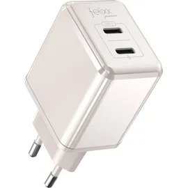FELIXX Premium 30W Schnelllader mit Power Delivery (PD) 2 Ports - Perlmut Weiß