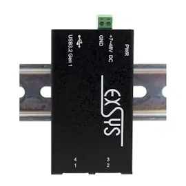 Exsys EX-1181HMS - USB 3.2 Gen1 HUB 4-Port Industrie-Hub, 15KV ESD Überspannungsschutz