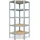 shelfplaza HOME 180x70x45 cm Eckregal in verzinkt mit 5 Böden und 175 kg Traglast pro Boden