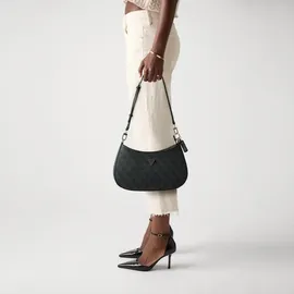 GUESS Noelle II Top Zipper Shoulder Bag Coal Logo - Einheitsgröße