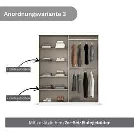 Rauch »Kleiderschrank Kleiderschränke Schrank Garderobe AGORDO mit Glasfront«, (in zwei Griff-Farben), durchdachte Innenausstattung, in 6 Breiten und 2 Höhen MADE IN GERMANY