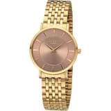 REGENT Damen Armbanduhr Analog gold URF1494 - Goldfarben