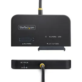 Startech M.2 NVMe & 2,5/3,5" SATA Adapter, NMS NS ACCS, SSD Festplattenleser, B+M und M-Key,