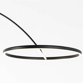 LUCANDE Virvera LED-Bogenstehlampe, rund, schwarz