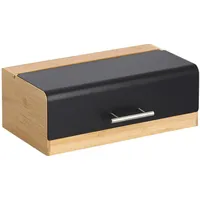 Zeller Brotkasten Bambus Metall 363x20x135cm schwarz