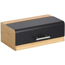 Zeller Brotkasten Bambus Metall 363x20x135cm schwarz