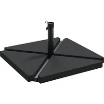 vidaXL Schirmständer 5-tlg. Granit und Stahl Schwarz