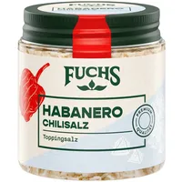 Fuchs Gewürze - Habanero Chilisalz | Toppingsalz mit Pyramidenflocken & Habanerochili | Zum Verfeinern von Salaten und Bowls | Chilisalz in Premium-Qualität | 60 g im wiederverschließbaren Gewürzglas