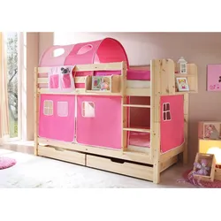 TiCAA Etagenbett "Marcel" Kiefer Natur Classic