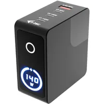 iTEC i-tec 140W Intelligent Multiport USB-C Ladegerät-/Netzteil, 3x USB-C, 1x USB-A, Touch-Display, PD 3.1