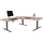 MCW Eckschreibtisch D40 hellbraun / anthrazit-grau