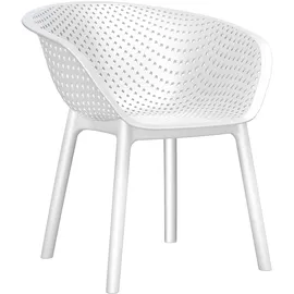 GGM Möbel GLORIA Gartenstuhl 63,5 x 63,5 x 75 cm weiß 4 St.