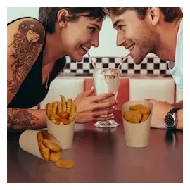 Relaxdays Kraftpapier Becher im 100er Set, Hellbraun