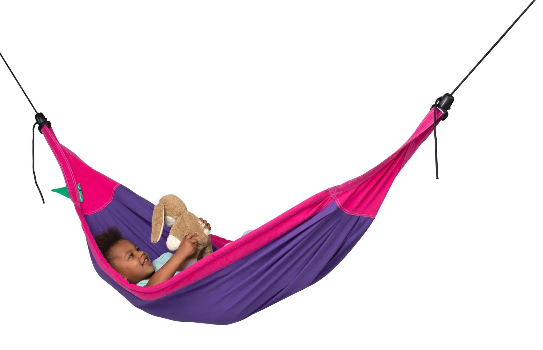 La Siesta Lilly Kinder-Hängematte Bio-Baumwolle Beige 210 x 110 cm - GOTS-zertifiziert, gepolsterte Ränder, bis 80 kg