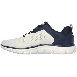 SKECHERS Track Off White Engineered Mesh / Pu / Navy Trim 44
