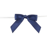 Reliant Ribbon 100 Stück Schleife, 6,5 mm Spannweite x 4,75 cm Schwänze, Twist Band, Marineblau, 1,6 cm