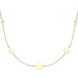 Kette ohne Anhänger CIAO BY LEONARDO "Halskette Milla CIAO, 024454, 024456", gold (gelbgoldfarben), Halsketten, Damen, Edelstahl, L: 47cm B: 1mm, B:1mm