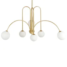 Beliani Forbes 6-flg. 60 cm rund gold/weiß