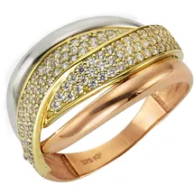 Fascination by Ellen K. Ring 375/- Gold Zirkonia weiß Ringe Damen