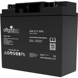Offgridtec AGM 17Ah 20HR 12V Solar Batterie Akku 2,04 kWh