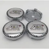 4 Stück Auto ABS Radnabenkappen für ABT 56mm 60mm 65mm 68mm Felgenkappen Nabenkappen Zubehör,E-60mm-White