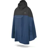 normani Regenponcho Unisex Regenponcho wasserdicht Cherrapunji mit Kapuze - 12000 mm Wassersäule - 3MTM-Reflektor braun|schwarz S/M