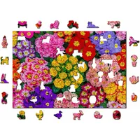 Wooden City Wooden Puzzle Blooming Flowers L