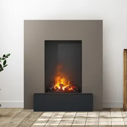Noble Flame SUVA 950 FS [Opti-myst Elektrokamin mit Heizung]: Beigegrau - Schwarz, pulverbeschichtet