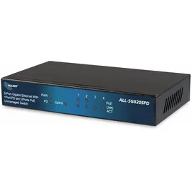 Allnet ALL-SG8205PD Unmanaged, L2. Gigabit Switch 4+1 Port PoE-Funktion