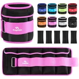 Fragraim Gewichtsmanschetten, Verstellbares Gewichte für Beine und Arme, 0,6 kg-3 kg (pro Knöchel)/1,2 kg-6 kg (pro Paar), (2er Packungen), Handgelenk Gewichte, Knöchelgewicht - Violett