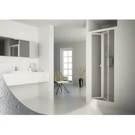 Forte Domino Nischendusche mit Schiebetür 83 x 185 cm weiß