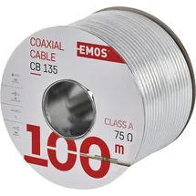 EMOS Koaxialkabel CB135 100 m Weiß