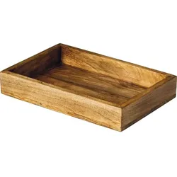 Servierbrett Holz, rechteckig, Länge: 300 mm, Breite: 200 mm, Höhe: 20 mm