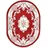 THEKO Teppich Ming 501 rot 190cm x 290cm oval
