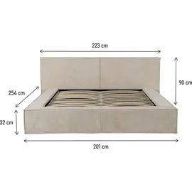 palozi Courchevel 160 x 200 cm Beige