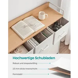 Songmics Kommode 98 x 85 x 28,5 cm Weiß