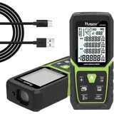Laser Entfernungsmesser 100M mit Li-Ion-Akku, mit lcd Hintergrundbeleuchtung M/In/Ft mit Mehreren Messmodi wie Pythagoras/Abstand/Fläche/Volumen