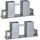 Trutzholm 2er Set Holzstapelhilfe feuerverzinkter Stahl 34 x 10 x 15 cm Silber