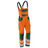 Kübler Latzhose REFLECTIQ PSA 2 warnorange/moosgrün Form 3207 Größe 31