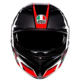 AGV K3 Striga Integralhelm - Schwarz/Grau/Rot / M