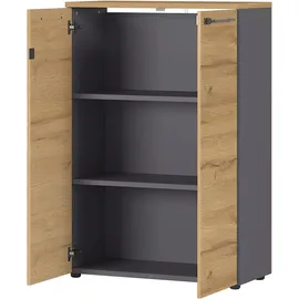 Germania Agenda Aktenschrank 80 x 40 x 120 cm grau