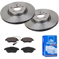 ATE Bremsensatz, Scheibenbremse vorne rechts links belüftet 284mm für PEUGEOT FIAT VAUXHALL OPEL 77364875 71711447 60699518 1420-22147