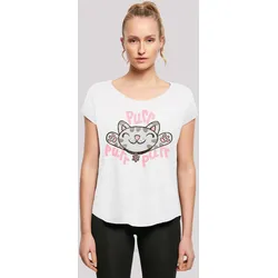 T-Shirt F4NT4STIC "Big Bang Theory TV Serie Soft Kitty Purr", Damen, Gr. 5XL, weiß, Obermaterial: 100% Baumwolle, casual, regular fit, Rundhals, Kurzarm ohne Bündchen, Shirts, Print