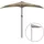 vidaXL Balkon-Sonnenschirm 270 x 135 cm taupe halbrund