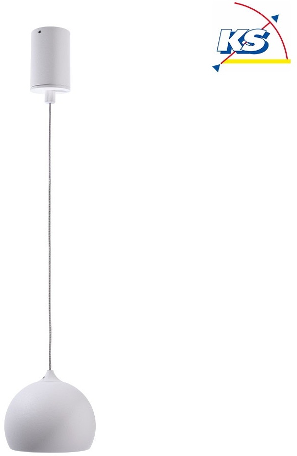 Deko-Light LED Pendelleuchte HEZE I, 1-flammig, 5W 3000K 340lm 90°, Weiß matt D-342126