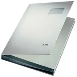 LEITZ Unterschriftsmappe 20 Fächer grau 57000085 Einband PP-kaschiert